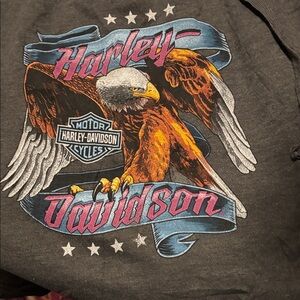 Harley-Davidson Charcoal Bomber Jacket with Eagle Design